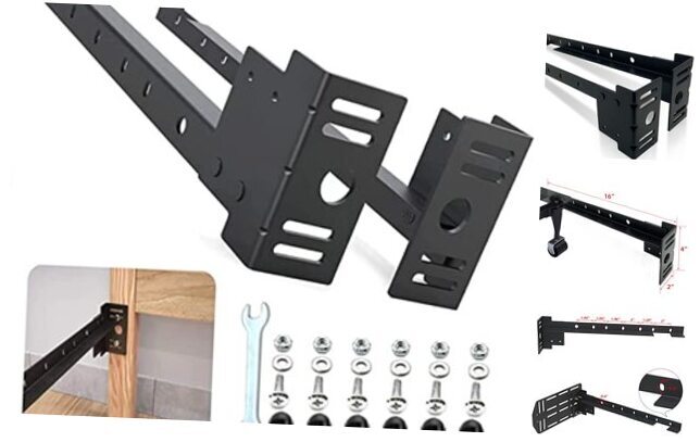 Bed Frame Footboard Extension Brackets Set Attachment Kit,Universal Bolt-on-image