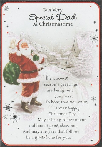 Dad Christmas Card ~ To A Wonderful Dad With Love ~ Various Designs - Picture 30 of 51