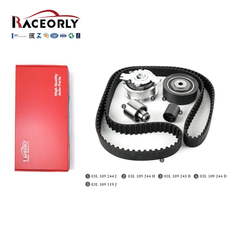 RACEORLY Timing Belt Water Pump Kit For VW Amarok Passat 2.0 TDI  L4 Diesel - Image 2 of 4