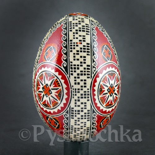 Real Ukrainian Pysanky. Goose Pysanka. Hand made Hutsul Easter Eggs Best Gift - Picture 3 of 12