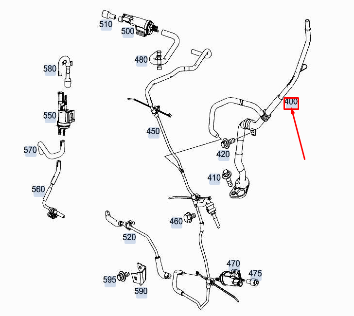 Neu MERCEDES-BENZ GLE W167 Motor-Unterdruckleitung A6540703032 Original