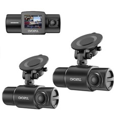 2PCS Avaett Built-in GPS Wi-Fi Dash Cam, Front and Inside Car Camera Recorder
