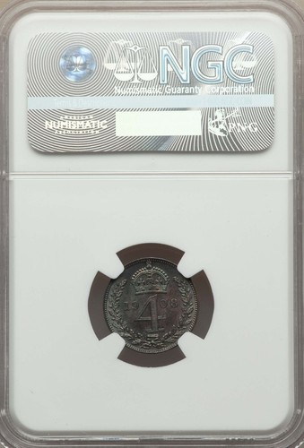 Great Britain 1908 Edward VII Silver Maundy Set NGC - Picture 9 of 9