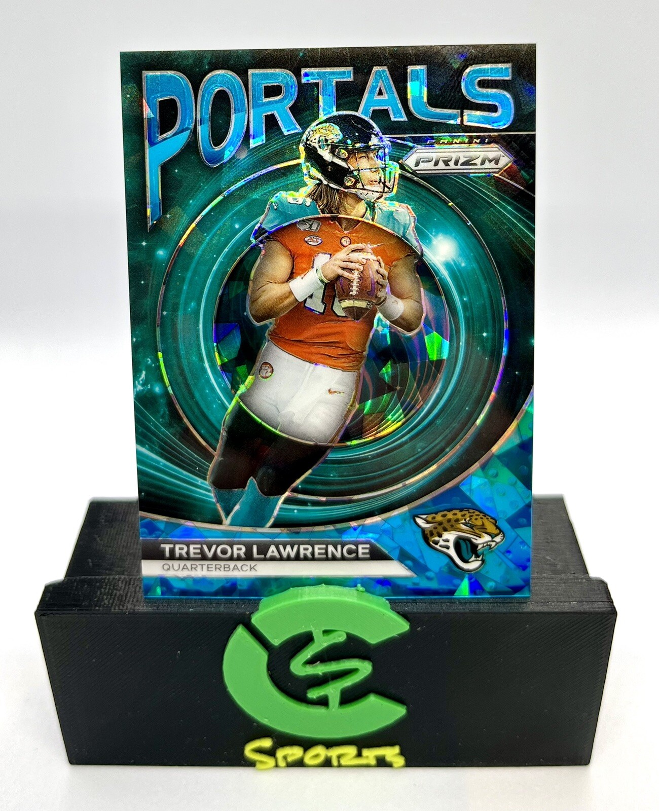 2023 Prizm Trevor Lawrence Portals Jaguars Clemson Blue Cracked Ice /99