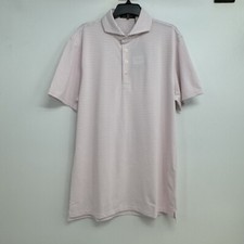 NWT G/Fore Short Sleeve Golf Polo Shirt Men  s Size M Pink Striped 120