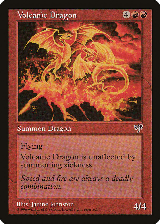 1x Volcanic Dragon - MP - Mirage - SPARROW MAGIC mtg