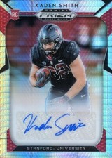 KADEN SMITH 2019 Panini Prizm Draft Picks Hyper Autograph AUTO RC #218 (#2/75)