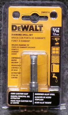Dewalt 5/16'' Diamond Drill Bit  Welded Diamond Tip DW5574