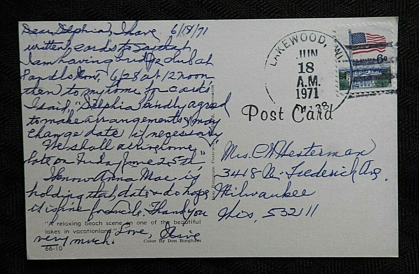 c.1971 "WHEELER LAKE" LAKEWOOD WI WISCONSIN RPPC POSTCARD VERY NICE