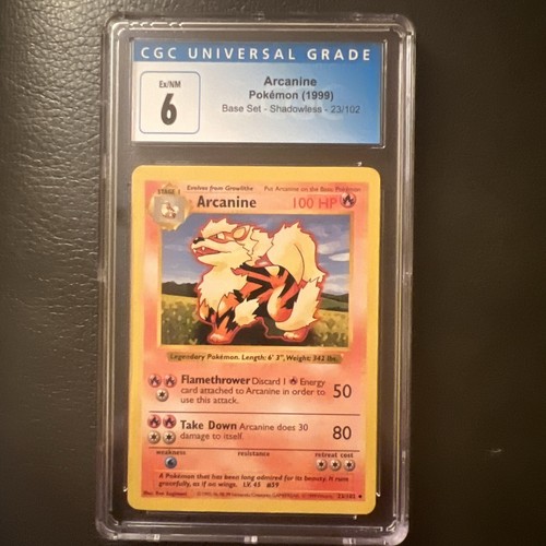 Arcanine (Shadowless) graded CGC 6 for sale on eBay