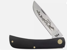 Case 00095 Sod Buster Jr Black Synthetic Knife 2137 SS USA Made Stainless