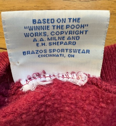 Vintage Disney Winnie The Pooh Halloween Sweatshirt Crewneck Burgundy Treats - Picture 6 of 8