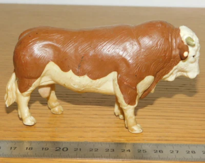 figurine SCHLEICH taureau boeuf simmental 13138 BOVIN 1995 - Photo 1/4