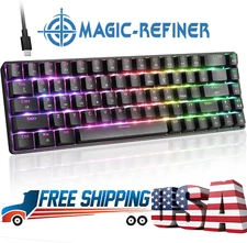 Wired 60% Mechanical Gaming Keyboard Cool RGB Backlit Portable True Mechanical