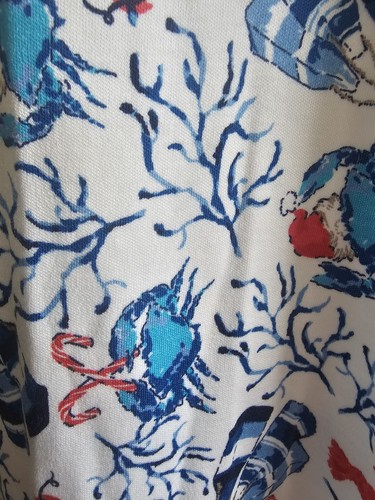Lands End Women's LOBSTER Blue Crab T-Shirt Maxi Size XL Christmas - Picture 5 of 7