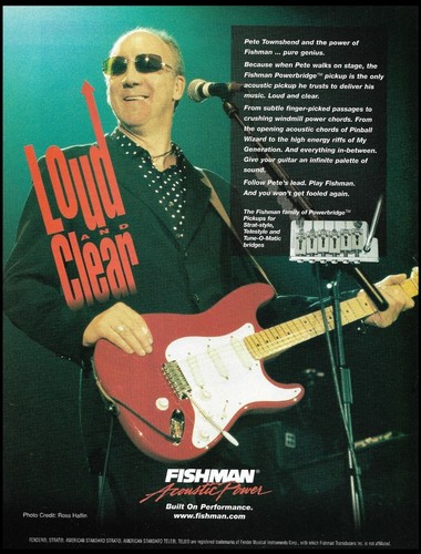 The Who Pete Townshend 1994 Red Fender Stratocaster Gitarren Tonabnehmer Werbung