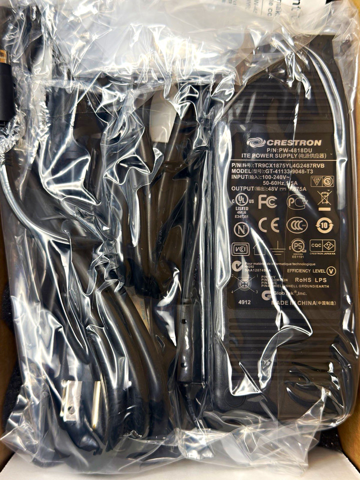 Crestron PW-4818DU 6505699 90W 48V PoDM Power Supply for DMPS Open Box ...