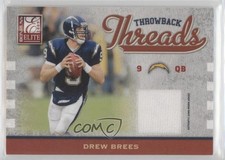 2009 Donruss Elite Throwback Threads 13/299 Drew Brees #12 HOF 0bt4
