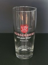 altes Bierglas B&uuml;rgerbr&auml;u, Bamberg 0,25 L