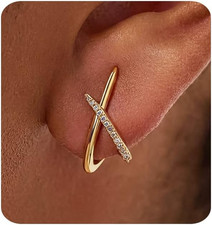 Gold Earrings for Women Trendy,14K Gold Stud Earrings Dainty Earrings Simple Min