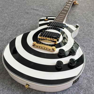 Zebra Striped Electric Guitar Cool Color Scheme Inquire about Discount
