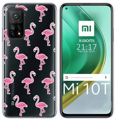 SEAHAI Cover Per Xiaomi Mi 10T / Mi 10T Pro 5G – Custodia Ultrasottile Marmo Glitter Fiore Nero - 3