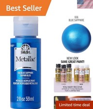 Blue Sapphire Metallic Acrylic Paint, Non-Tox...