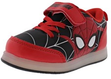 SPIDER-MAN TODDLER BOYS HOOK LOOP 0SPF383 LIGHTED ATHLETIC SNEAKER