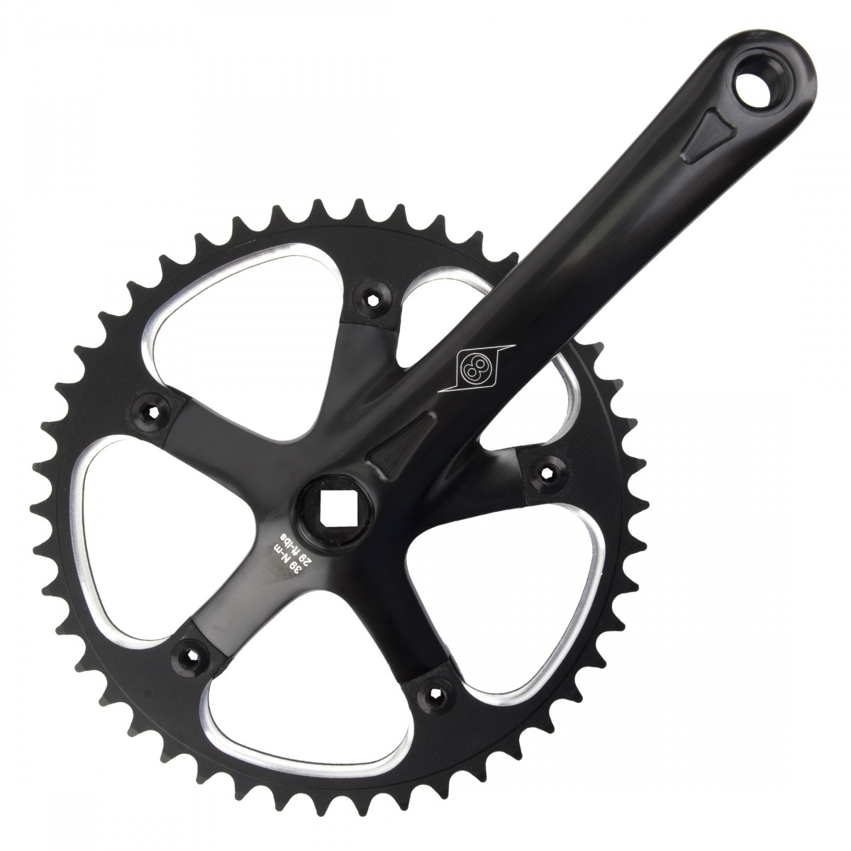 Origin8 SST Crankset 1 Speed 175mm 130/5B No Chainring BLK