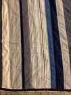 WOOLRICH Lodge Style Blue & White Striped Patchwork Quilt 84” X 90” — photo 4