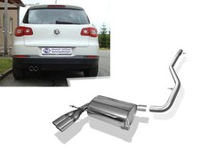 Fox Edelstahl Racing-Komplettanlage ab Kat VW Tiguan 2x80mm rund eingerollt