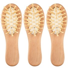 1Set Comb Portable Mini Cushion Hairbrush for Wooden Scalp Massage for Travel...