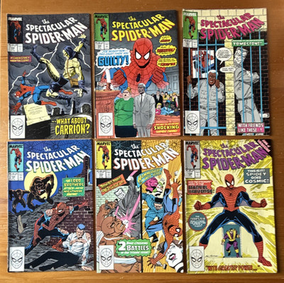 Marvel The Spectacular Spider-Man Comic Lot #149-153 & 158 1988 Copper Age