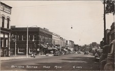 Business Section Hart Michigan MI Coffee Coca Cola Walgreens Cars RPPC Postcard