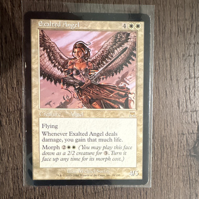MTG Exalted Angel 28/350 Onslaught Rare White Creature Morph English 2002