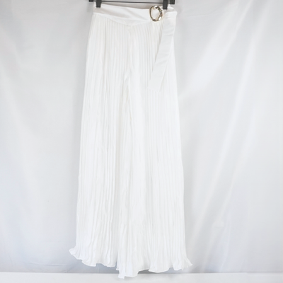 #ad #ad PatBo Dream Satin Pleated Wide Leg Belted Pants In Off White Women#x27;s US 0 $89.98