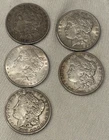 New ListingLot 5 Morgan Silver Dollars 1887 1889 1890 1900 Estate 90% Silver VF XF
