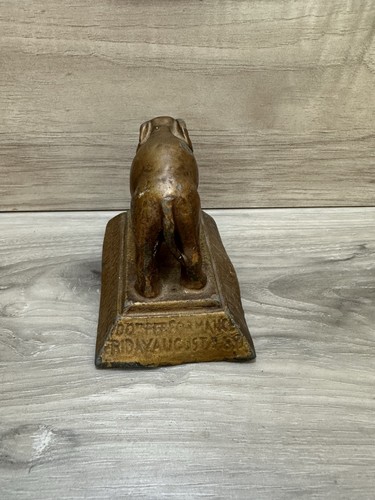 vtg brass elephant Paperweight Advertising Broadway Theatre Some Defects Read - Picture 7 of 8