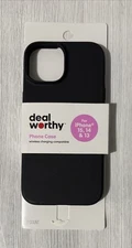 Deal-Worthy Black Phone Case for iPhone 15, 14 & 13 Wireless Charging Compatible