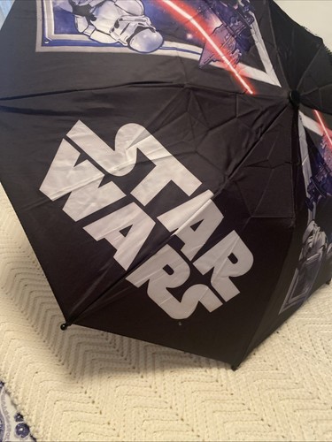 STAR WARS Darth Vader Disney Lucas film Kid's Umbrella BLACK Stormtrooper - Picture 4 of 9