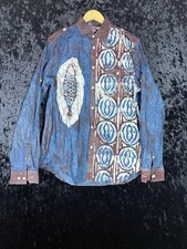 VTG Kenneth Cole New York Abstract Button Down Long Sleeve Dress Shirt Mens L