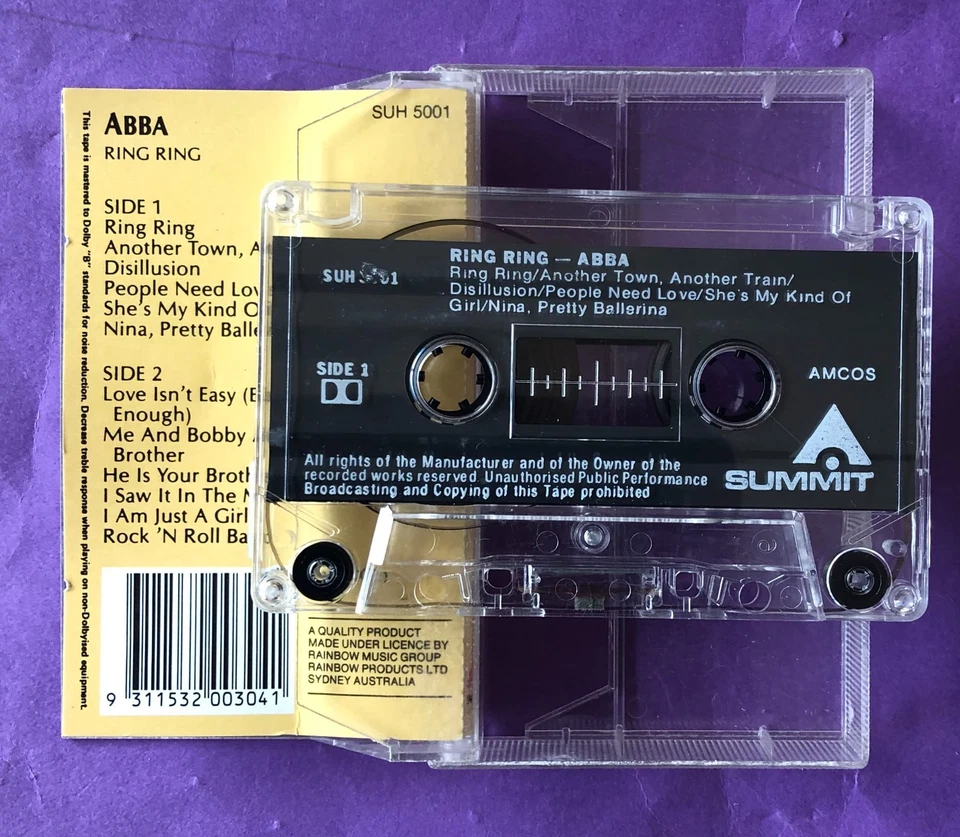 RING RING ABBA cassette 1980 SUMMIT SUH 5001 AUSTRALIA Dolby System C1 - Image 3 of 4