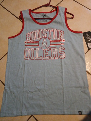 Houston Oilers New TANK TOP Brand 47' NFL ACTIVE WEAR Gulf Blue Tennessee Titans