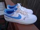 WOMENS NIKE GAMMA FORCE WHITE UNIVERSITY BLUE SNEAKER SHOES SZ 9.5   DX9176-108 — photo 1