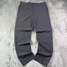 Ted Baker Jefferson DressPants 35R Gray Wool Tailored Flat Front Business Slacks