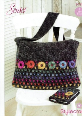 Stylecraft Häkelanleitung 9125 für eine Messenger Bag & Notizbuchhülle,