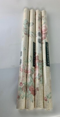 Vintage Ralph Lauren Floral / Roses Wallpaper Beige Background  4 Rolls