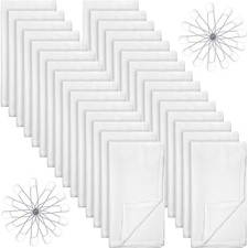 30 Pack Birdseye Cotton Diapers for Babies Large 27 x 27 Inch Reusable Burp C...