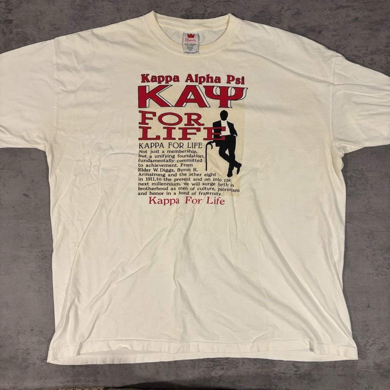 Vintage Rare Kappa Alpha Psi Mens Frat Fraternity Tee T-shirt  Men 2XL