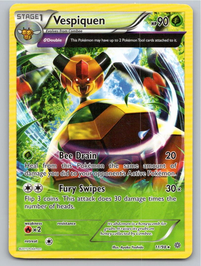 2015 POKEMON VESPIQUEN ANCIENT ORIGINS 11/98 R NM A91161 FREE S&H